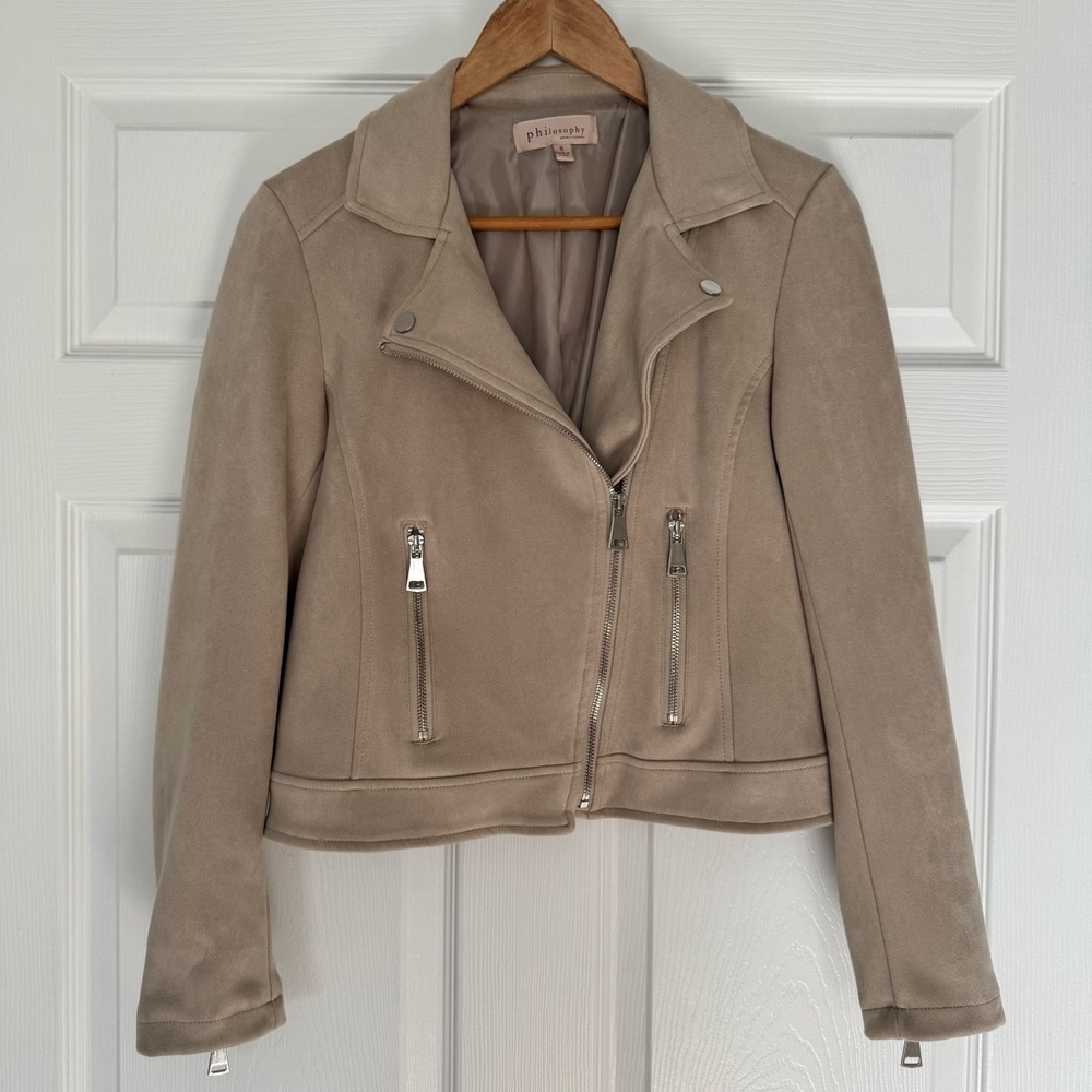 Philosophy faux suede leather jacket - Picture 2 of 10